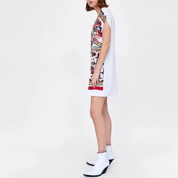 NEW ZARA Printed Tunic Dress - Picture 3 of 8